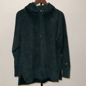 Fabletics Forest Green Cozy Knit Textured Oversized Hoodie. Size S
